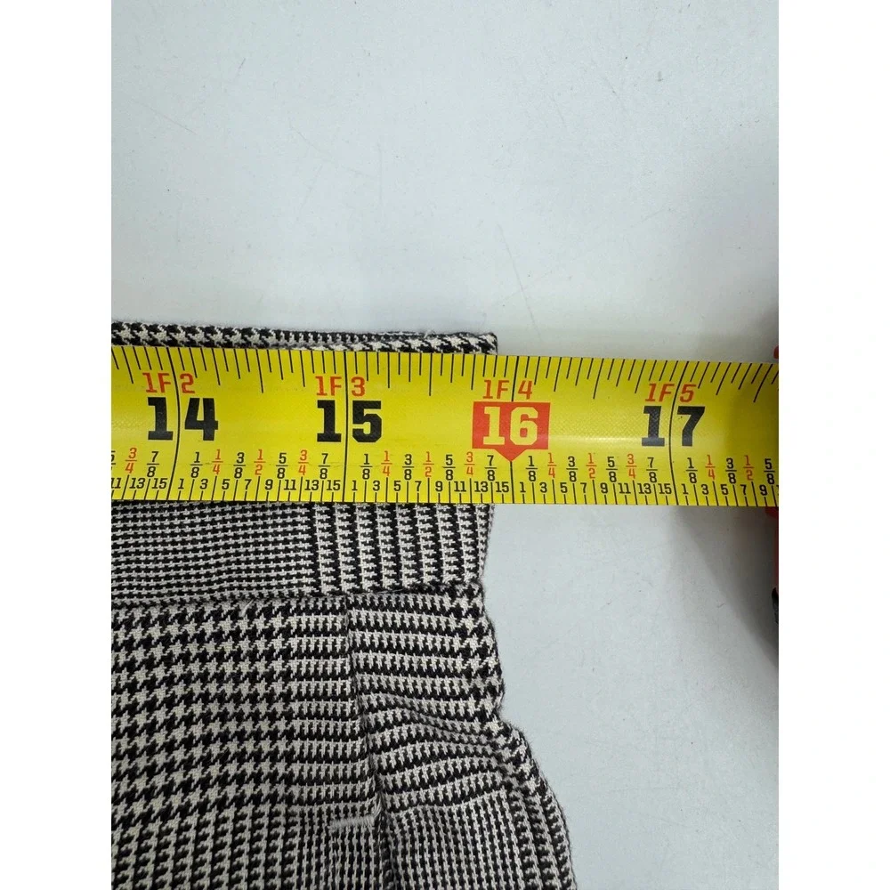 Polo Ralph Lauren Mens 32x30 Glen Plaid Pleated Cuffed Cotton Dress Pants Brown